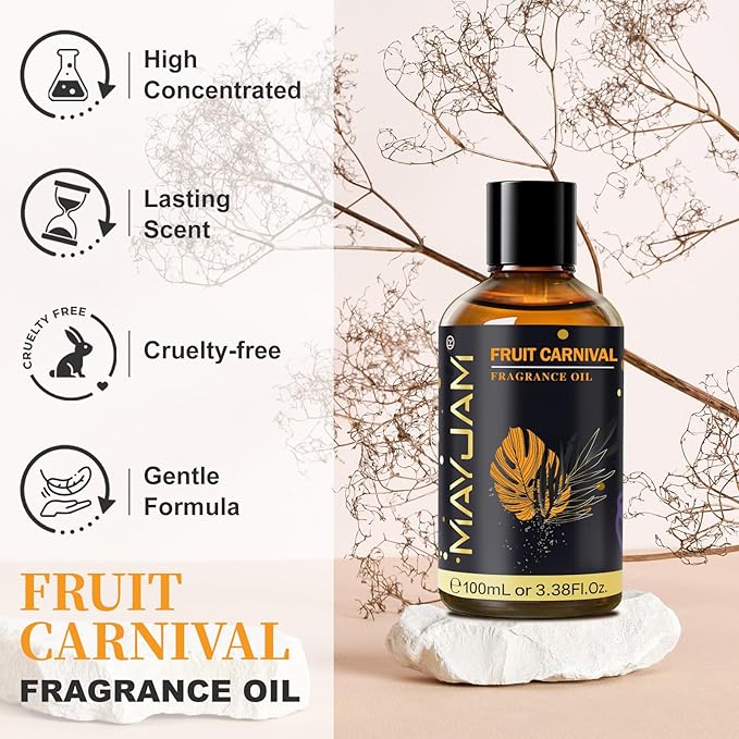 Fruit Carnival Fragrance Oil Essential Oil, MAYJAM 3.38FL.OZ Fruit Carnival Oil - Image 2