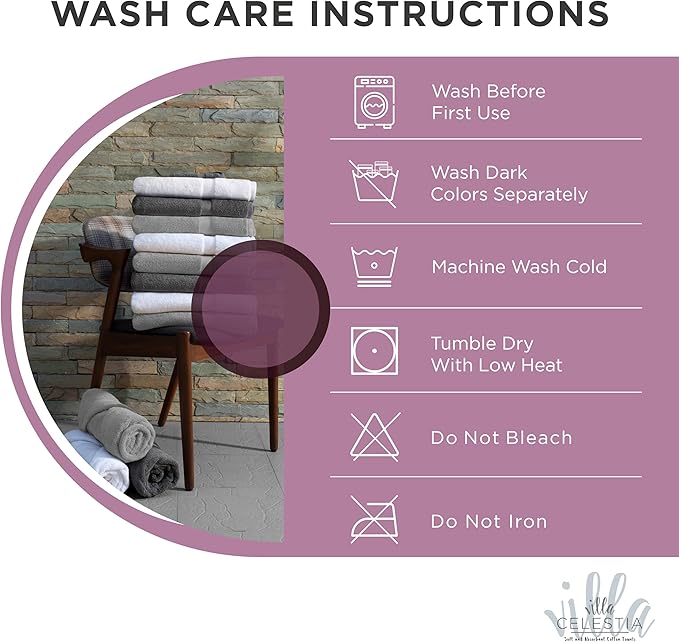 100% Cotton Hand Towel Set of 4, Sustainable, Highly Absorbent, Quick Drying - Image 5