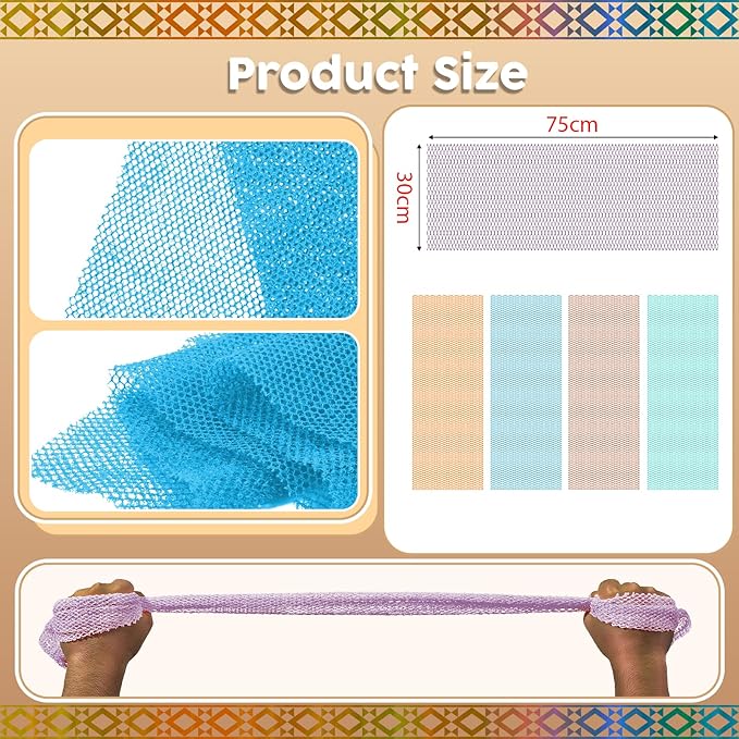 5 Pieces African Net Sponge – Deep Cleansing & Exfoliating Mesh - Image 2