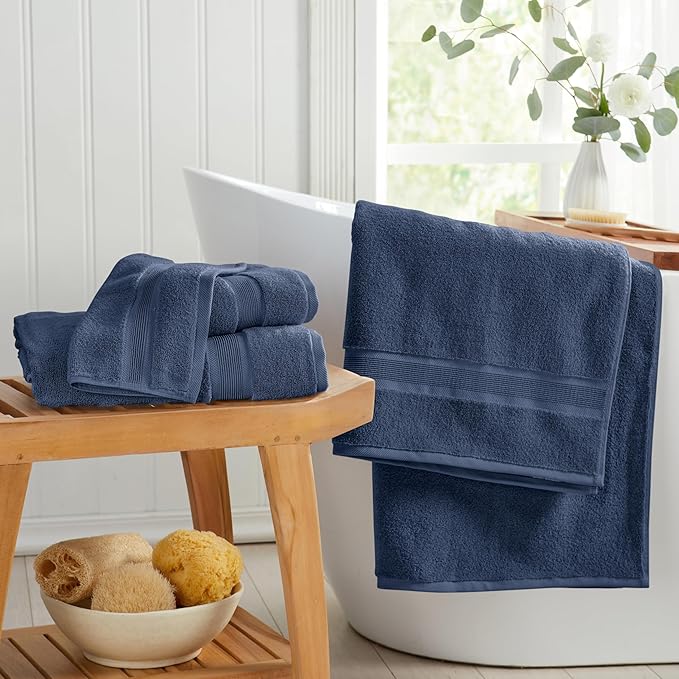 Springtree Home Luxury Viscose from Bamboo Bath Towel Set of 4 | 35% Viscose - Image 8