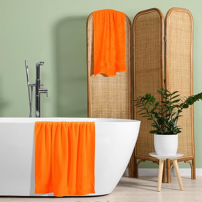 BELZZI Home Ultra Soft 4 Pack Oversized Bath Towel Set 27x54, Cotton Compact - Image 5