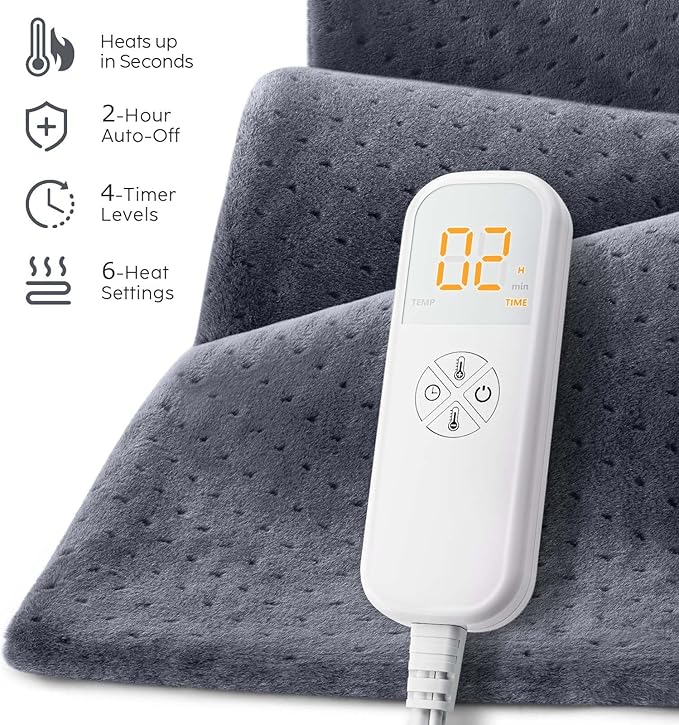 Heating Pad for Back Pain Relief, Menstrual Pain, Christmas Gifts for Women Men - Image 3
