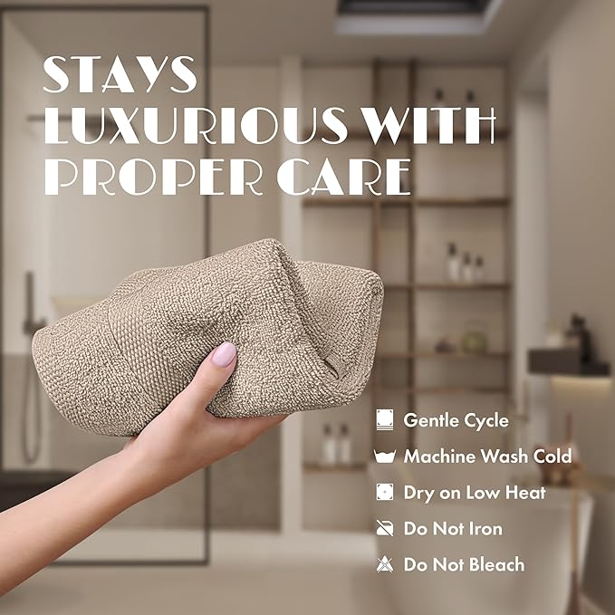 White Classic Taupe Washcloths Set - Image 6