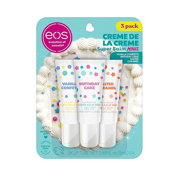 eos 24H Moisture Super Balm Minis- Crème de la Crème, Limited-Edition Lip Mask by eosproducts