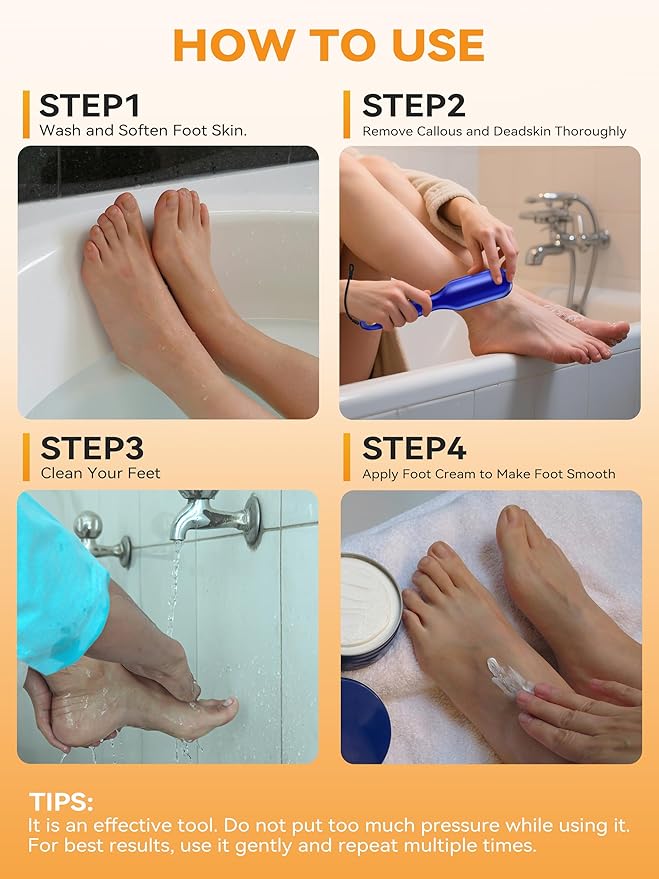 Nano Glass Foot File Professional Foot Scraper Dead Skin Rasp, Wet Dry Foot - Image 7