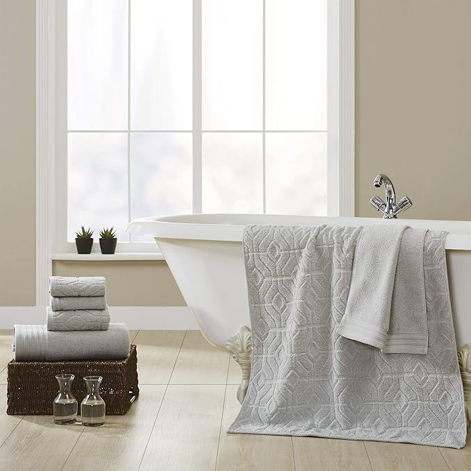 Modern Threads 6 Piece Cotton Bath Towel Set – Ultra Soft 550 GSM Towels – - Image 2