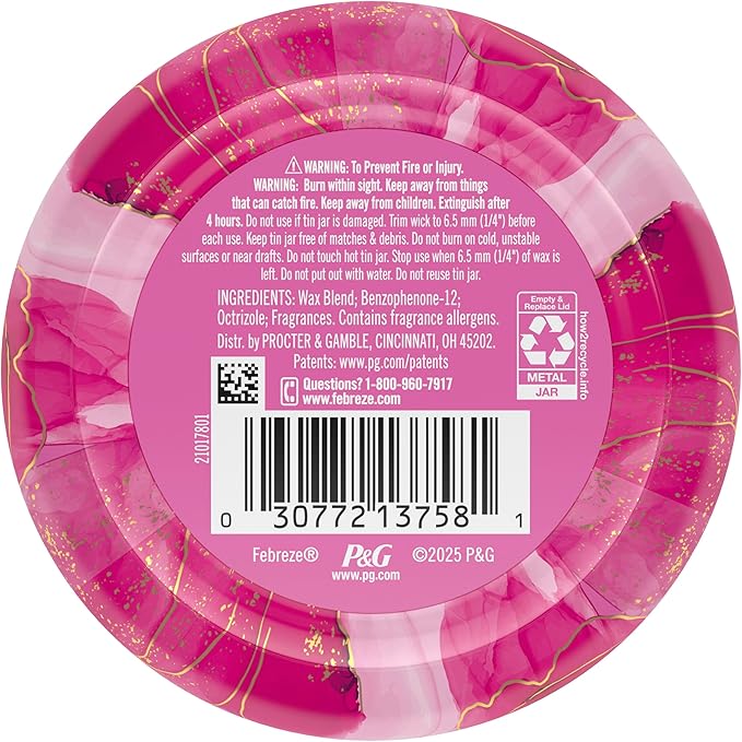 Febreze Scented Candle, Romance & Desire Scent, 11 oz 4 Wick Candle, Single Pack - Image 9