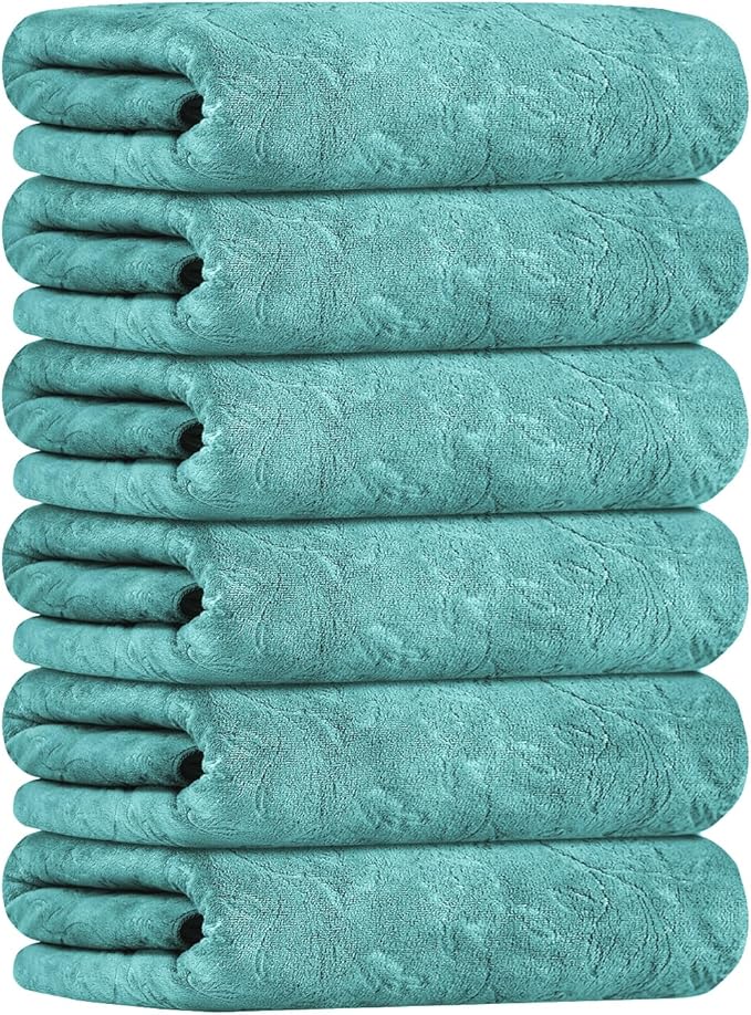 JML Microfiber Bath Towels, Bath Towel 6 Pack, Super Absortbent and Fast Drying - Image 2