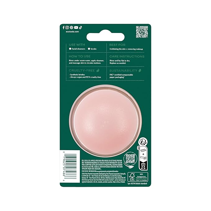 EcoTools Deep Cleansing Facial Brush, Manual Facial Cleansing Brush Exfoliates - Image 8