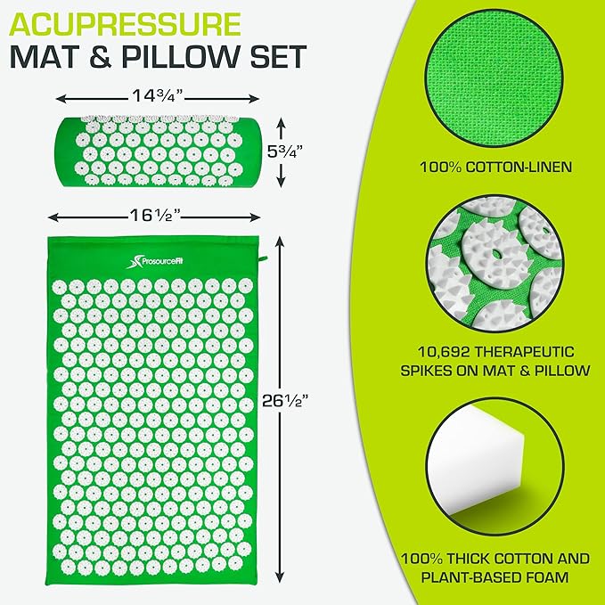 ProsourceFit Acupressure Mat and Pillow Set - Image 2