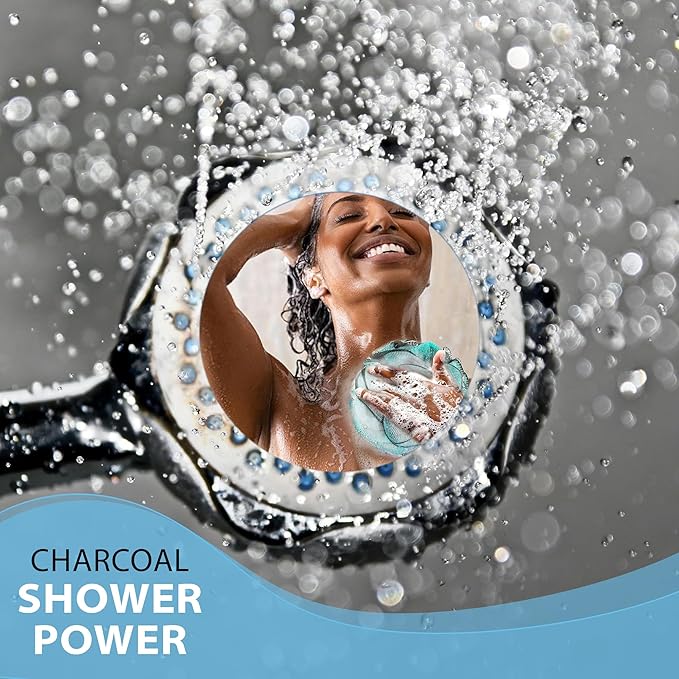 SHOWER BOUQUET Loofah-Charcoal Bath-Sponge XL-Color-4-Pack // Extra Large 75g - Image 8