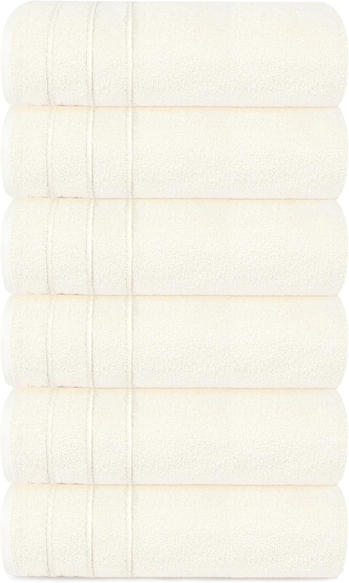 Tens Towels Pack of 6 Hand Towels, 100% Cotton, Lighter Weight, Quick to Dry - Image 8