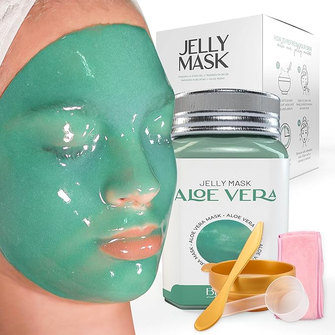 BRÜUN Jelly Mask Jar Aloe Vera Peel-Off Face Care Rubber Mask | 23 fl oz Skin by BR%C3%9CUNBeauty