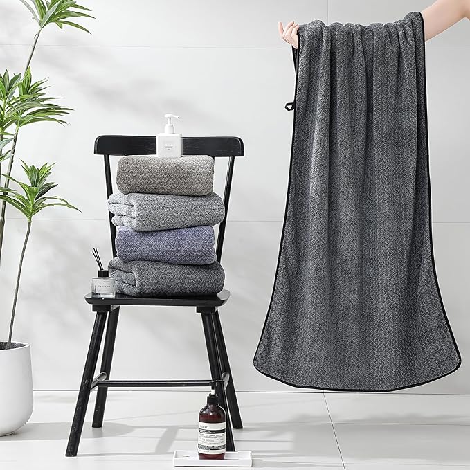 Ultra Soft Bath Towel Set, 12 Piece Family Bathroom Towel Set - Image 7