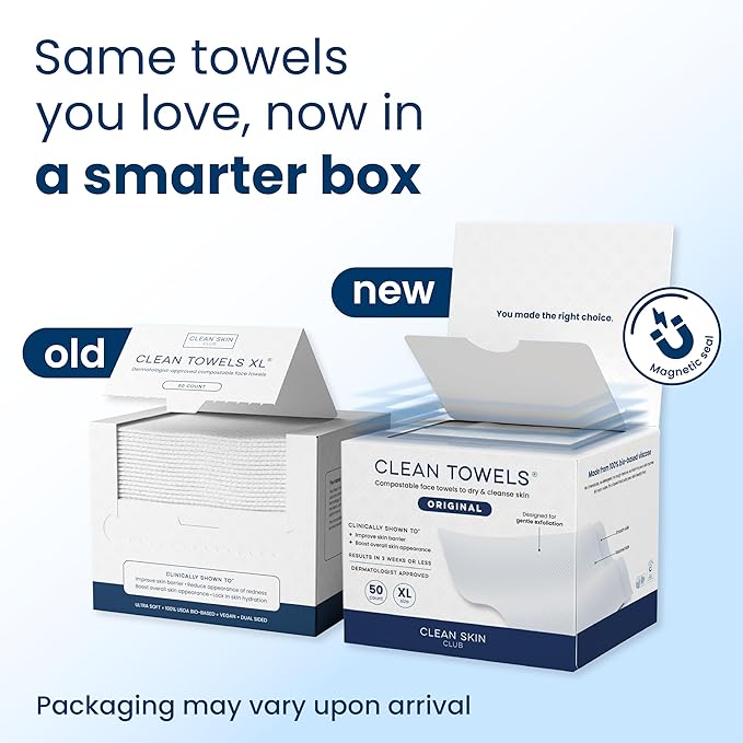 Clean Towels XL®, 100% USDA Biobased Face Towel, Disposable Face Towelette - Image 2