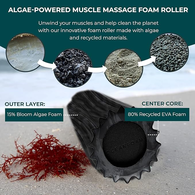 Oceanfoam Ripple Travel Foam Roller Firm Mini Foam Roller - Image 7