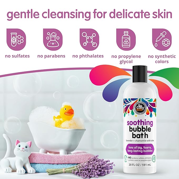 SoCozy Soothing Bubble Bath for Kids, Lavender & Chamomile, Moisturizing - Image 5