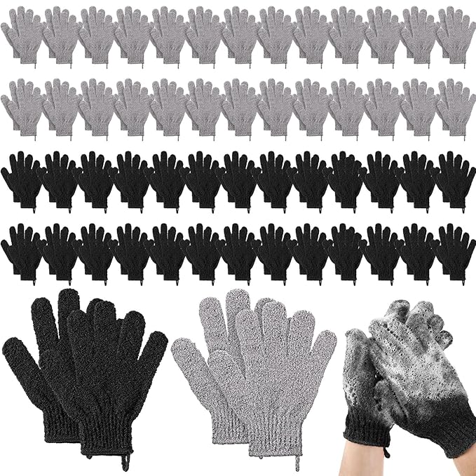 Didaey 104 Pcs Exfoliating Glove Bulk Shower Gloves by Didaey