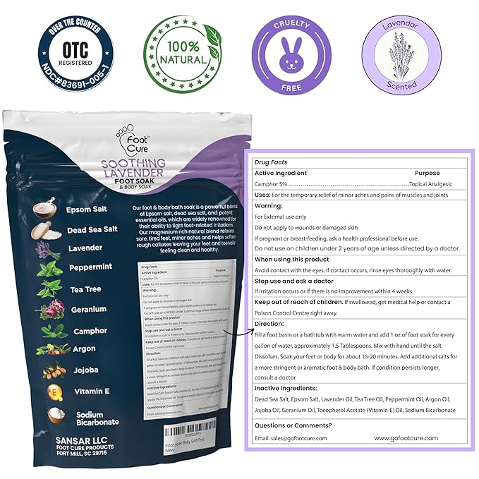 FOOT CURE Soothing Lavender Foot Soak - Image 2