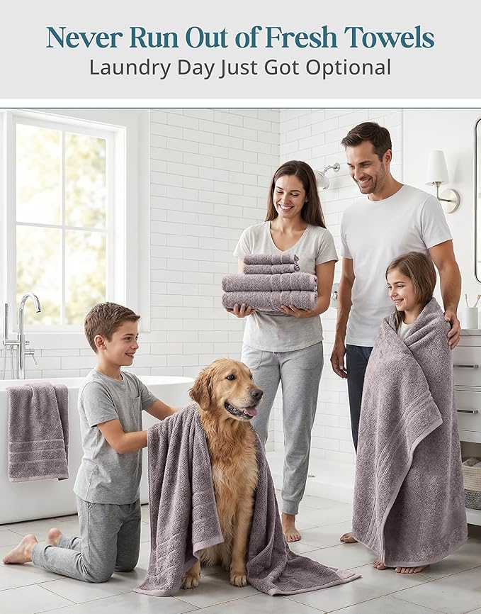 Casa Platino 100% Cotton Bathroom Towel Set - Image 4