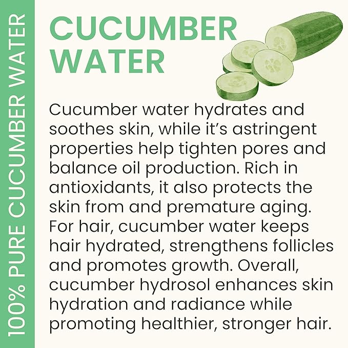 Cucumber Hydrosol Bulk - 32 oz All Natural Hydrating Spray Mist - Image 5