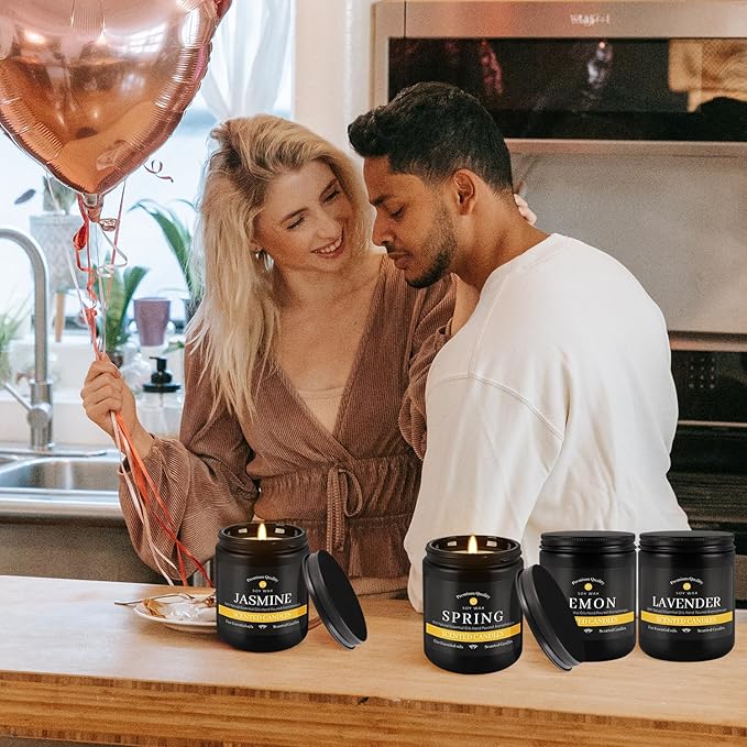 YOROXRG 9Pack Candles for Home Scented, Aromatherapy Candles Gifts Set for Men - Image 3