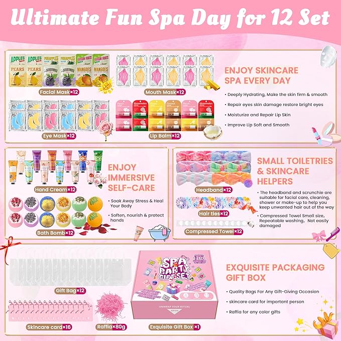 136 PCS Party Favors Bags for Eye Mask Lip Balm Hand Cream & Face Mask Skincare - Image 2