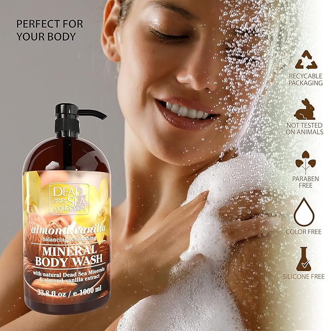 Dead Sea Collection Almond Vanilla Body Wash - Image 4