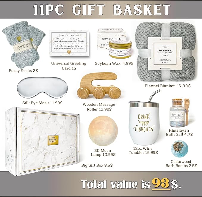 AHAGIFTREE Gift Basket Gifts for Women, Surgery Recovery Gifts Women, Get Well - Image 3