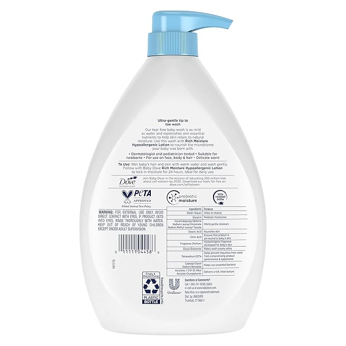Baby Dove Sensitive Skin Hydrating Body Wash | Tear-Free & Hypoallergenic | - Image 2