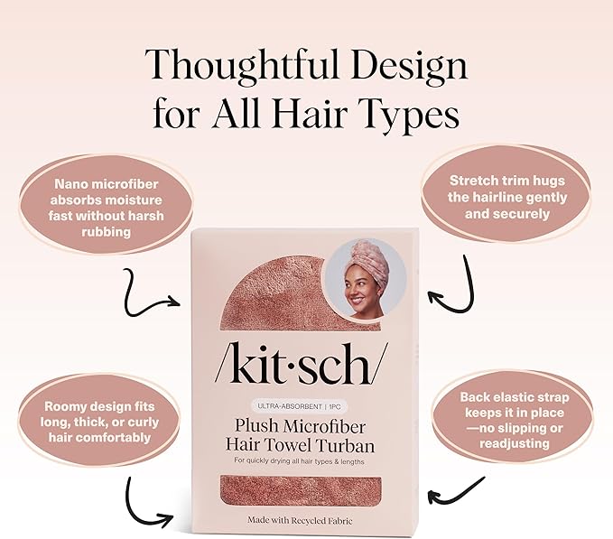 Kitsch Plush Microfiber Hair Towel Wrap - Image 4