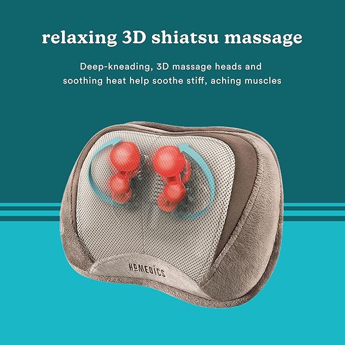 Homedics 3D Full Body Shiatsu & Vibration Massage and Heat Pillow - Image 4