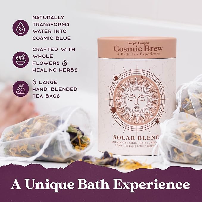Solar Blend Bath Tea by Purple Canyon | 3 Reviving Bath Soaks - Image 2