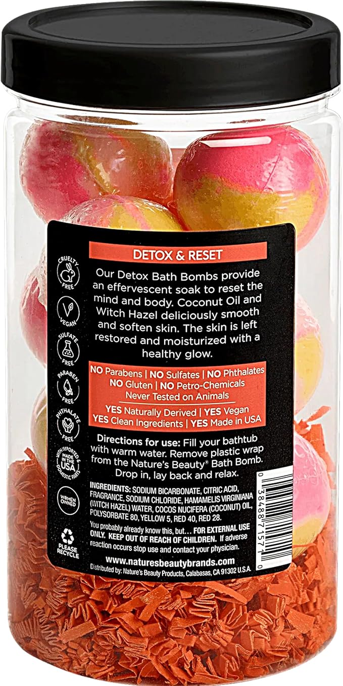 Nature's Beauty Orange Ginger Detox Bath Bomb Gift Set Multi-Pack - Image 7