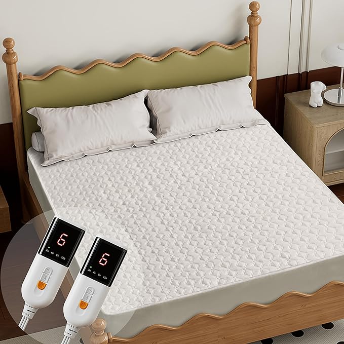 Gotcozy Heated Mattress Pad Califonia King Size Dual Control by EASYTOCHOOSEEASYTOLOVE