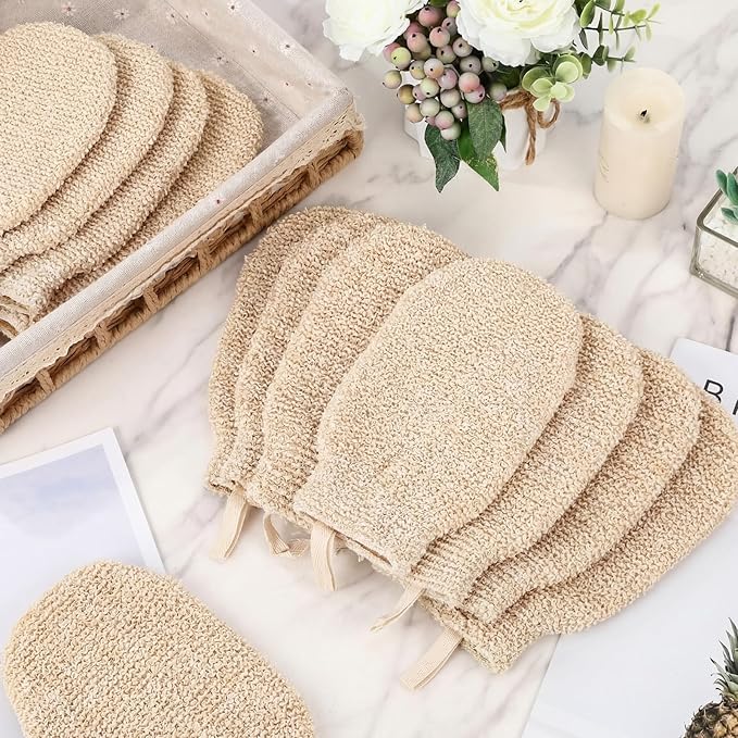 30 Pcs Exfoliating Shower Gloves Stretchable Ramie Bath Mitts - Image 4