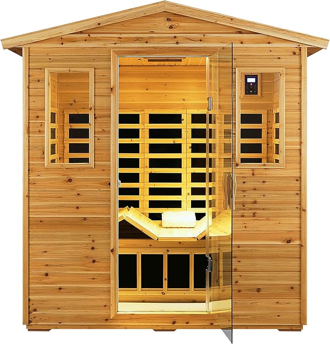 Full Spectrum Sauna, Outdoor Sauna 3 Person Infrared Sauna, Infrared Saunas by SalusHEAT