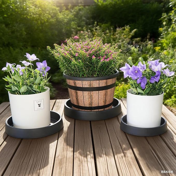 Plant Saucer Tray for Ceramic Plastic Pots, 18 inch Plant Saucers for Indoors - Image 6