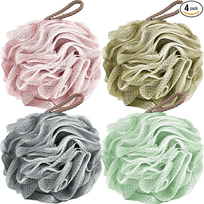 Fu Store Loofah Sponge Shower Loofahs 50g Bath Sponges Mesh Balls 4 Colors by FuStore