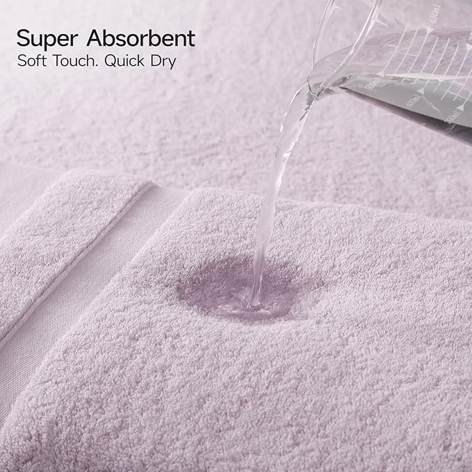 REDKISS 100% Cotton Bath Towels Set of 2, Extra Large Bath Sheets 35 X 70 Inches - Image 4