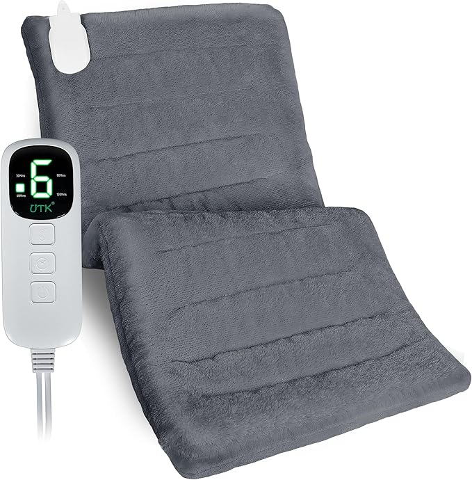 UTK XL Heating Pad for Back, Electric Heat Pad for Period Cramps Pain Relief by UTK