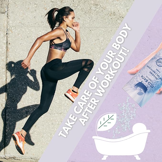 Eco Bath London Relaxing Lavender Epsom Salt Bath Soak – Tube 2.2 LB | Made in - Image 3