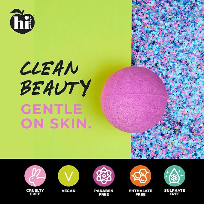 Hi Peach Layne Cherry Blossom Bath Bombs 12-Pack – Vegan, Clean Beauty Spa Gifts - Image 8