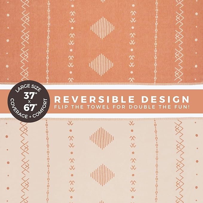 FESHKA Sand Proof Turkish Beach Towel – Oversized, Quick Dry & Lightweight - Image 5