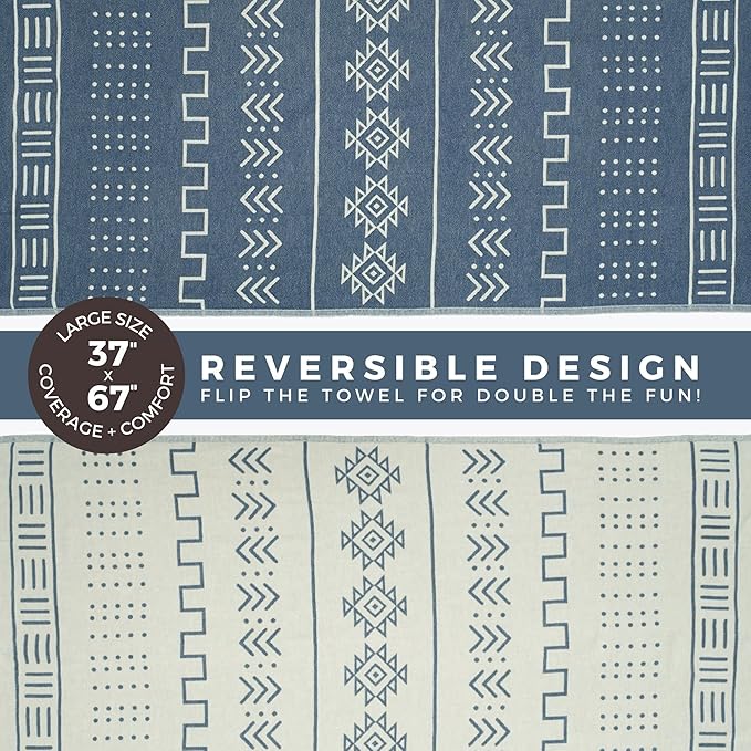 FESHKA Sand Proof Turkish Beach Towel – Oversized, Quick Dry & Lightweight - Image 5