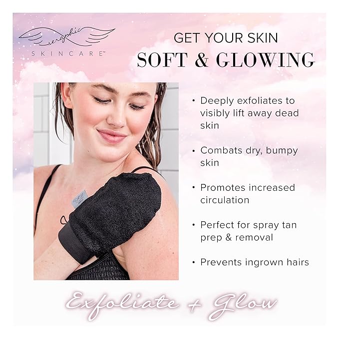 Seraphic Skincare Premium Exfoliating Glove – Viscose Fiber Korean Exfoliating - Image 5