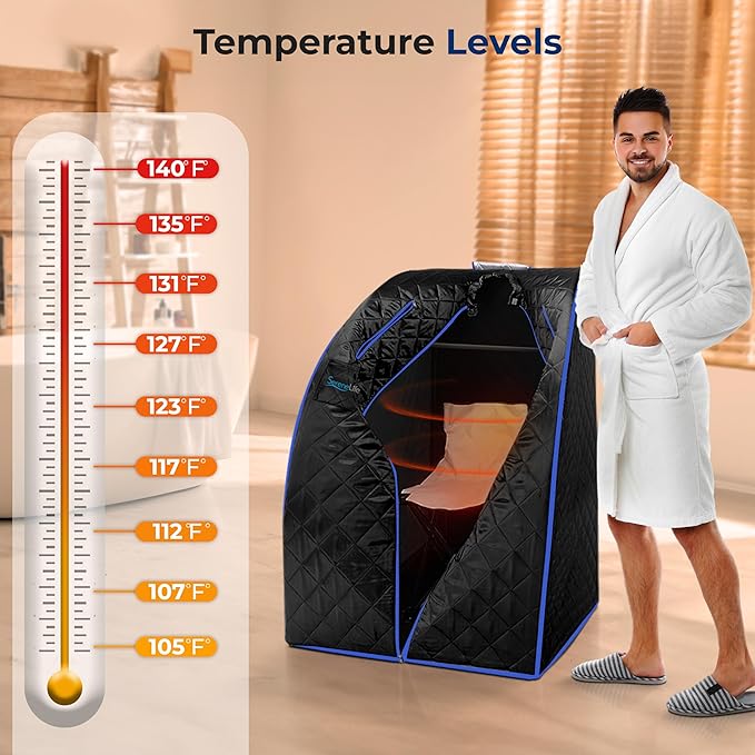 SereneLife Portable Sauna Box for Home, Infrared Sauna Tent - Image 5