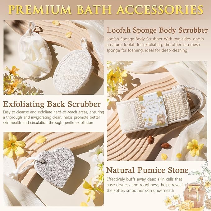 Mothers Day Birthday Gifts for Women, Honey & Almond Milk Relaxing Spa Gift - Image 6