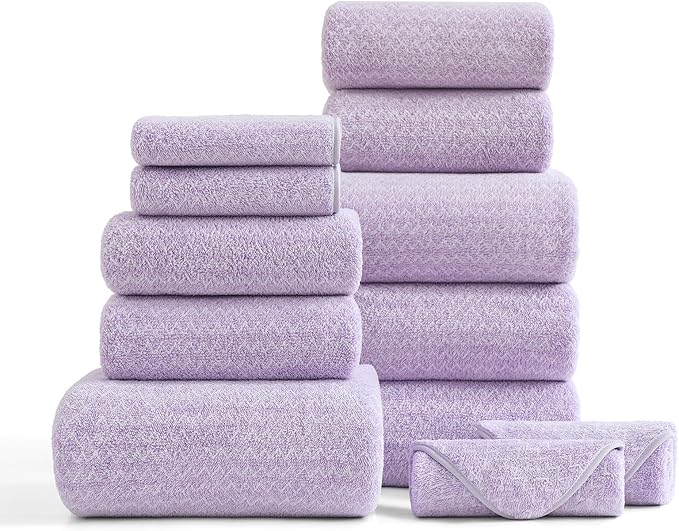 Ultra Soft Bath Towel Set, 12 Piece Family Bathroom Towels Set by BEDDING