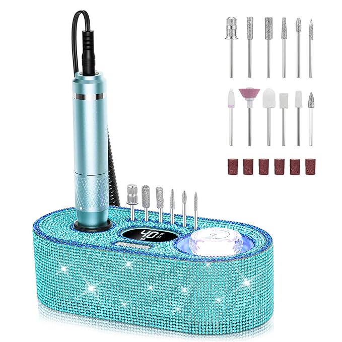 JOSGLOI Electric Nail Drill Professional: Shiny 40000RPM Electric Nail File Kit by JOSGLOI